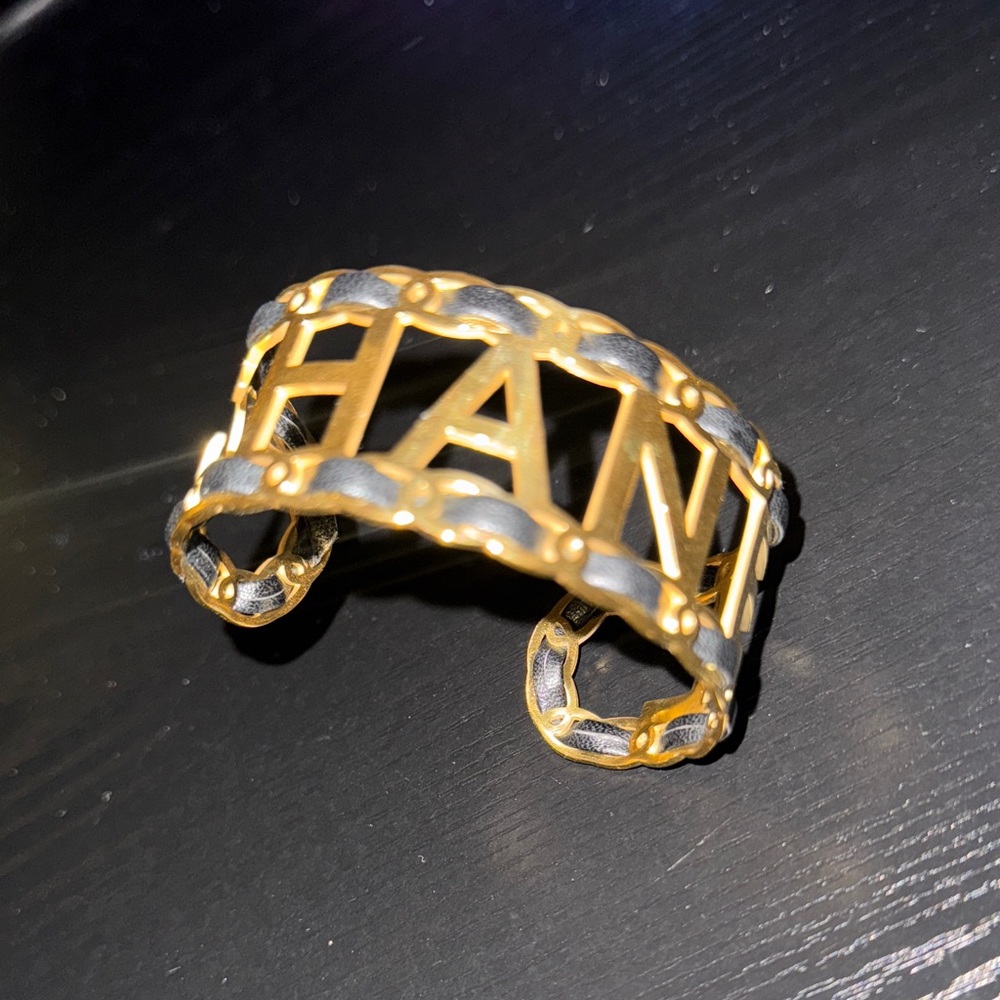 Gold and Black Chanel Fashion Bracelet - Picture 2 of 13